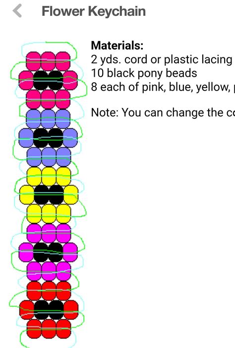 Pony Bead Patterns Free Printable